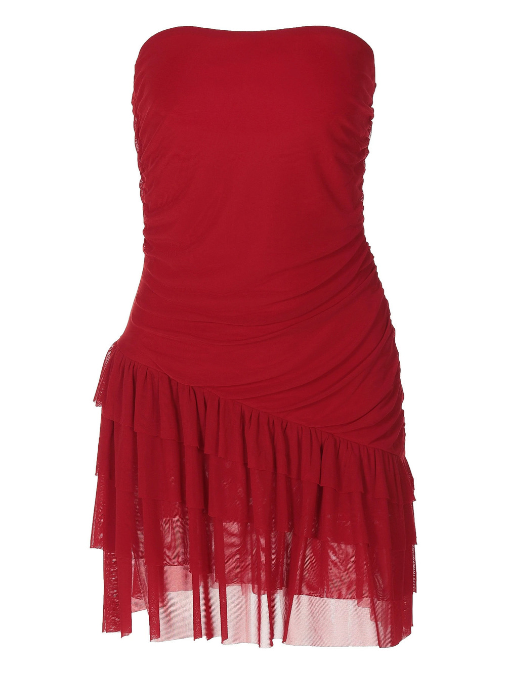 ZARA Sweet Spicy Girl Summer Strapless Slim Fit Cake Mini Dress - Picture 5 of 6